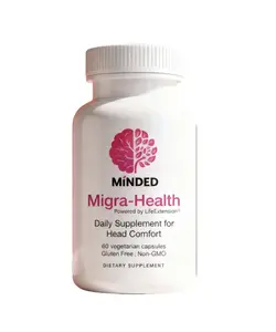 Migra-Health Brain Support Capsules – Head Comfort & Migraine Relief Supplement | Clinically Studied Nutrients | Daily Cognitive Support | Vegan, Gluten-Free, Non-GMO | 60 Capsules