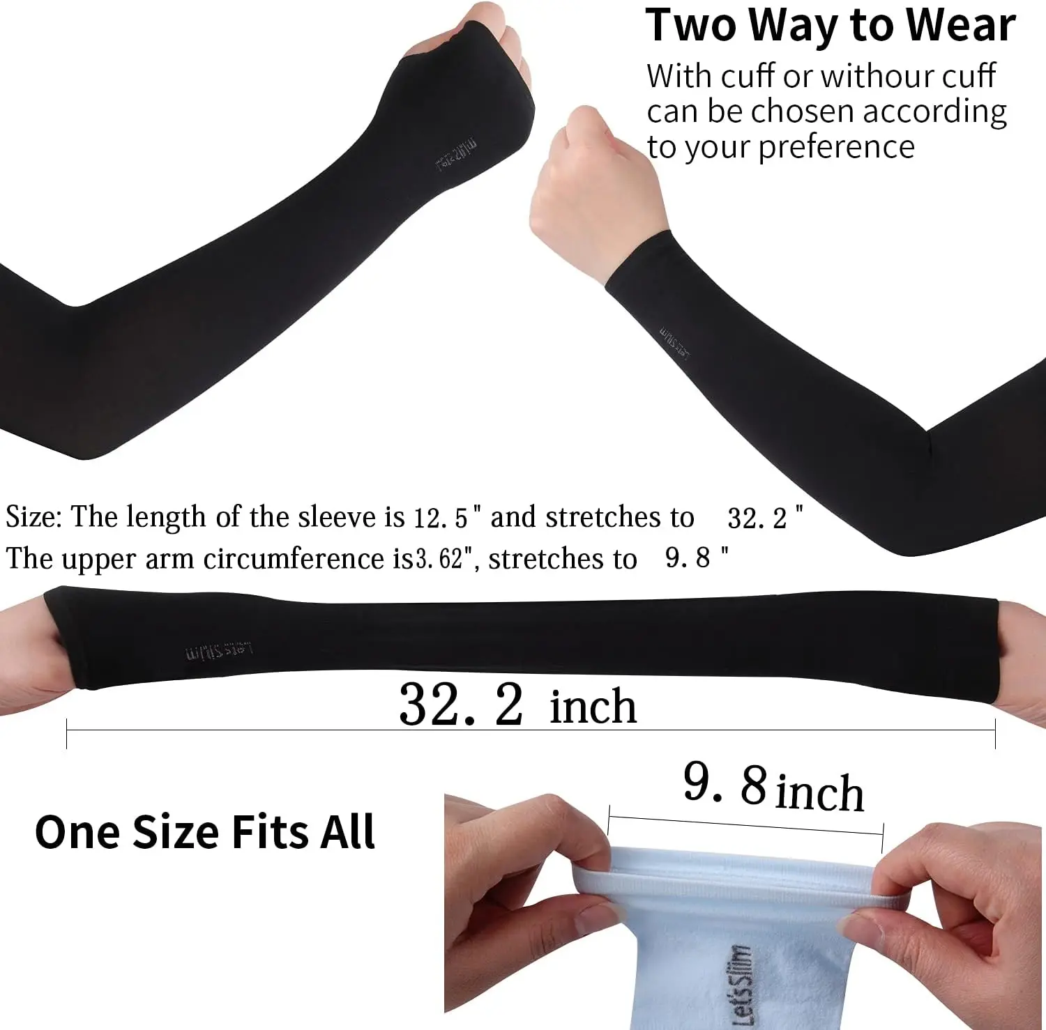 12 Pcs. Sun protection/UV Cooling Arm Men Women Sports with Thumb Hole for construction workers, golfers, running enthusiast