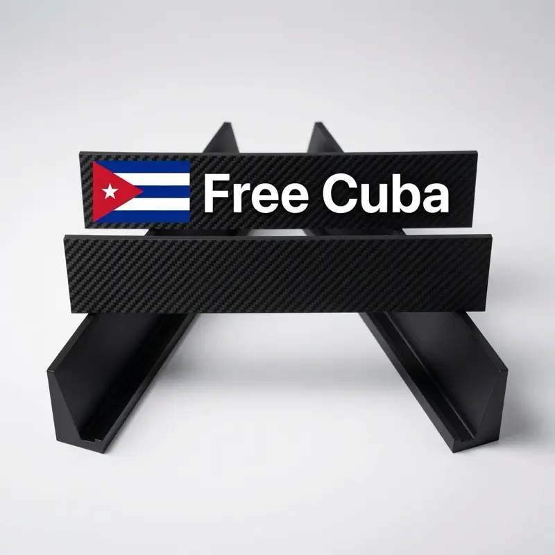 3D Printed Domino Holder Set - Carbon Fiber Finish, 10-Tile Capacity, Free Cuba Accessory