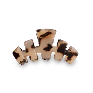 TELETIES - Blonde Tortoise - Small - Classic Hair Claw - Strong Grip