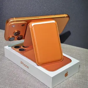 Mag Safe Stand Wallet Magnetic Wallet for Phone Leather Card Holder Compatible with iPhone and Magsafe cases, 1 Slot Fit 3 Cards Cellular Cellphone