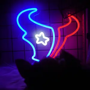 Football Neon Sign for Wall Decor, Football Neon Light for Man Cave, Birthday Gifts for Men, Team Sign for Bar Dorm Party Game Room Decoration