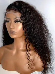 Soft No Glue Pre-Banked 26 Inch Long 180 Density Daily Curly Wig, 13x4 Lace Front Closure, High Heat Resistant, Glueless Curly Wig