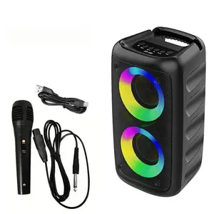 Portable Wireless Bluetooth Speaker With Microphone, Large Speaker, Stereo Speaker, Subwoofer, Outdoor Wireless Speaker �C Party Disco Light, TWS, TF, AUX, MIC, Perfect Gift for Music Lovers