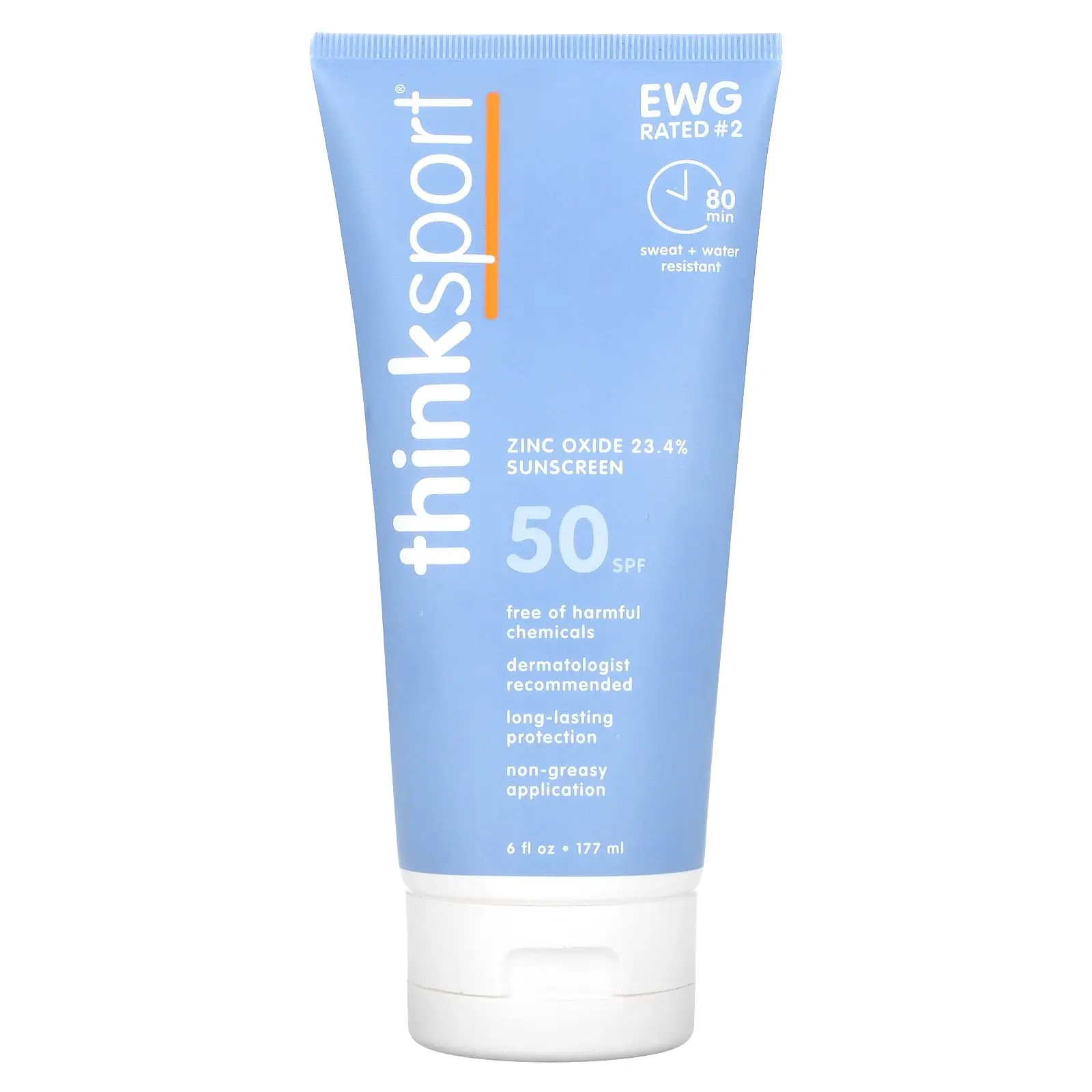 think Thinksport, Sunscreen, SPF 50, 6 fl oz (177 ml) | HSA/FSA Eligible
