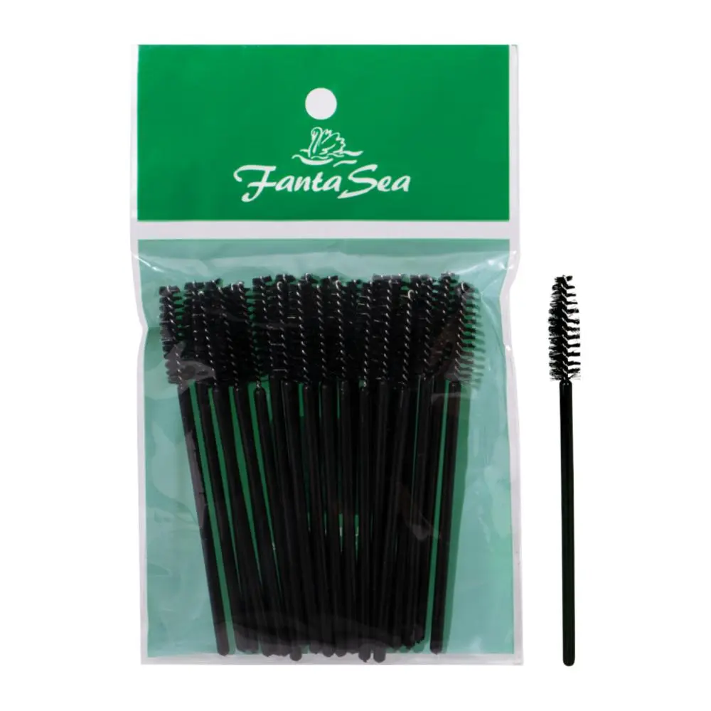 Fantasea Disposable Mascara Wands, Pack of 25 Makeup Tool Set - Sanitary Plastic Lash Separator with Flexible Spiral Bristles for Salon, Smooth Eyebrow Hair Styling, Lash Lifting & Separating, Adult Grooming, Travel Use