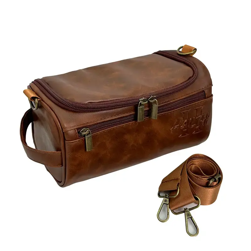 【HolidayGift】Large Leather Men's Travel Toiletry Bag Toiletry Bags for Men Small,Premium Quality Durable and Stylish Travel Organizer for Travel, Grooming and Personal Care,Waterproof Leather Dopp Kit summerwins