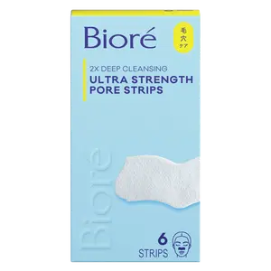 Biore Skincare Ultra Strength Deep Cleansing Pore Strips, Instsantly Unclog Pores, 6-Count