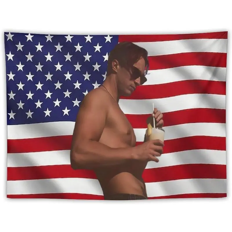 Fun Drew Star Starkey-Rafe Star Cameron Flag Tapestry, Home Wall Hanging Decoration for Boy's Room Dormitory Bedroom, Table Decor Gift