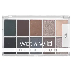 wet n wild Color Icon, 10-Pan Shadow Palette, 1114076 Lights Off, 0.42 oz (12 g)