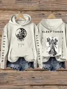 Sleep Token 2 Side and both Sleeves Sweatshirt Hoodie - Logo & Reaper Angle Print Unisex Sweatshirt, Hoodie, Gift For Fan size S-5XL Style 1 FGHR