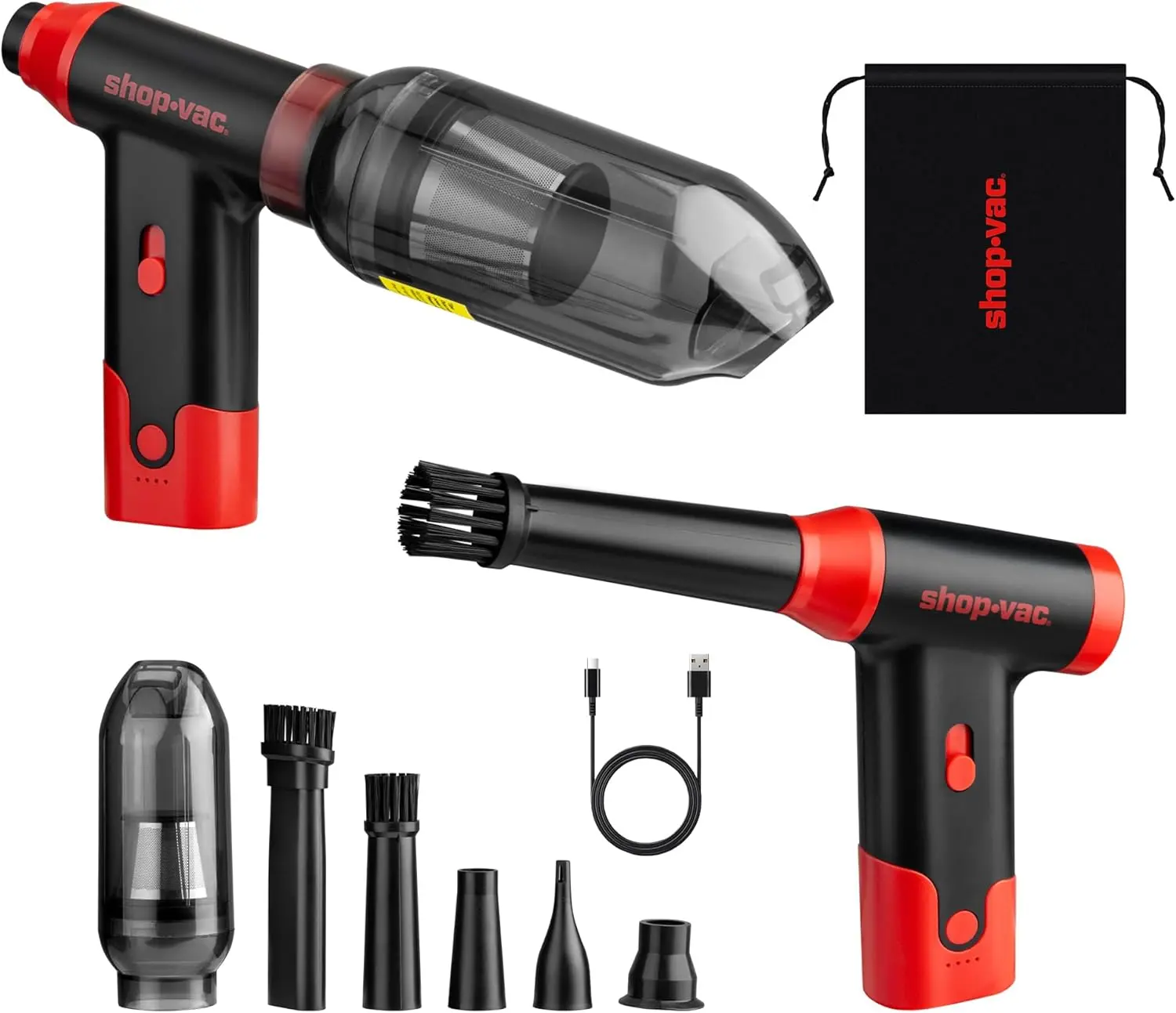 Shop-Vac Cordless Air Duster & Handheld Wireless Car Vacuum, Compact Cleaner for Car, Keyboard Cleaning, Handheld Car Vacuum