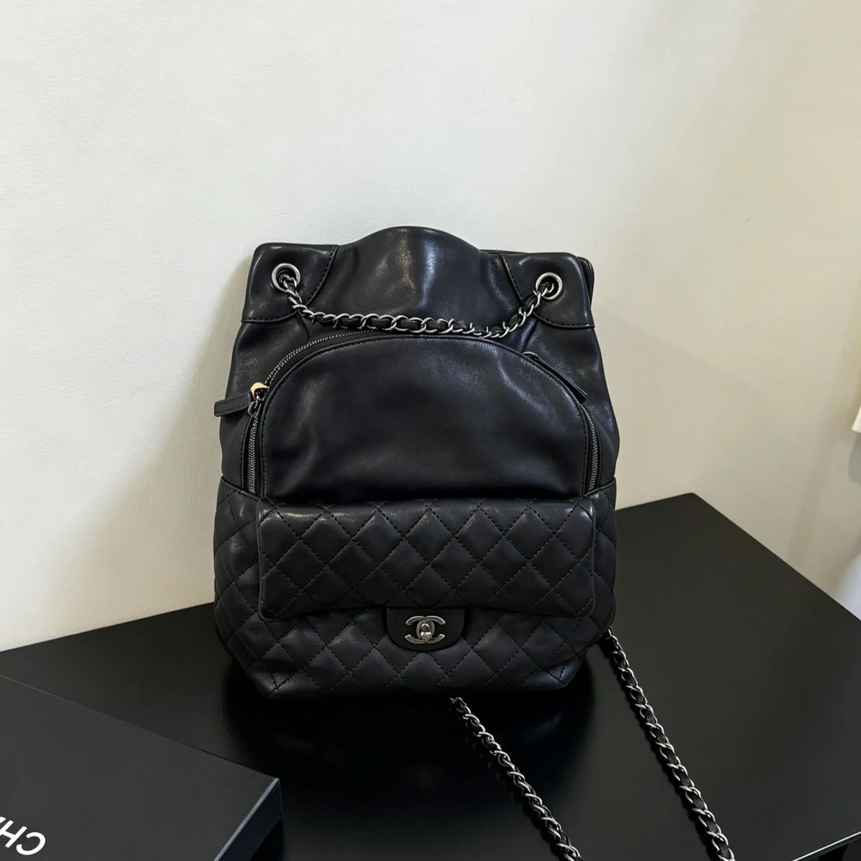 Pre-owned CHANEL Small Drawstring Backpack AS260602003