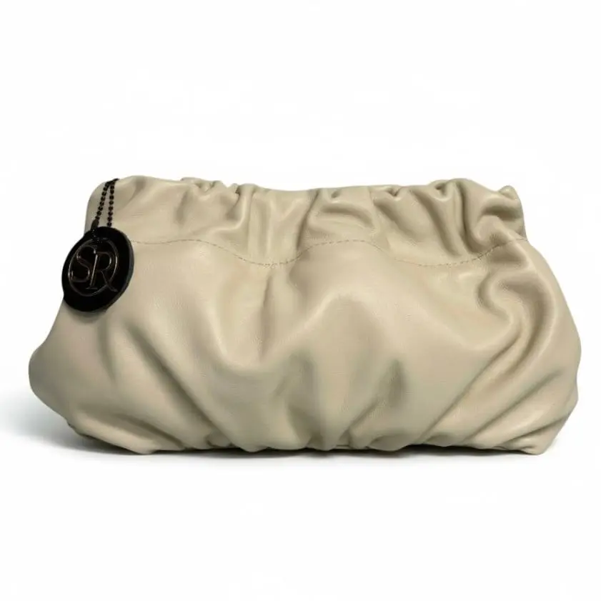 Babooshka Clutch - Cream Leather