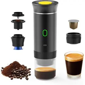 Portable Espresso Machine - Cordless Coffee Machine for Car Home Travel 3 in 1 Electric Coffee Maker Work With Capsule and Ground Coffee 20Bar Mini Cold Brew and Heating Coffee Maker with 150ml Cup TikTokShopBlackFriday Christmas Coffee Sets Gift