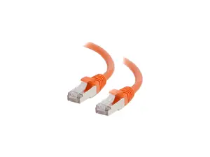 C2G / Cables to Go 00876 Cat6 Snagless Shielded (STP) Network Patch Cable, Orange (1 Foot/0.30 Meters)