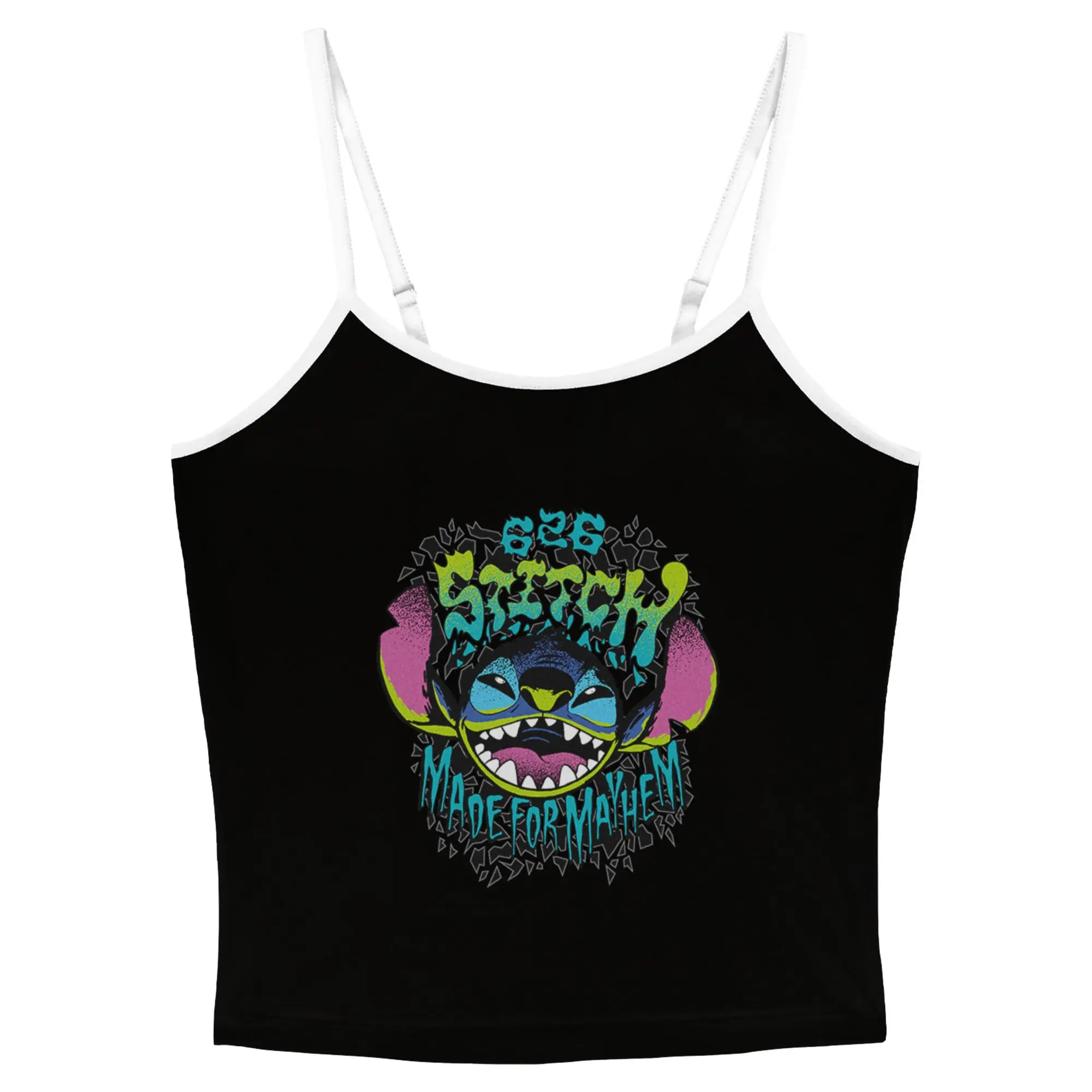 Lilo & Stitch Made For Mayhem Juniors Tank Top, Casual, Graphic, Alien, Sleeveless, Stylish, Tee