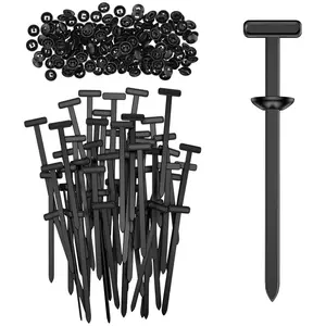 150Pack Nylon Universal Cable Tie Buckle, Zipper Clips for Cars, T Style Zip Ties Button Fixion Tools, Automotive Plastic Rivet Push Pin, Auto Body Parts Trim, Bumper Retainer Fender Liner Door Panel