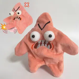Unhinged Starfish Jiggle Plush - Slap & Watch It Shake! | Funny Backpack Charm & Stress Relief Desk Toy for Office & Teens