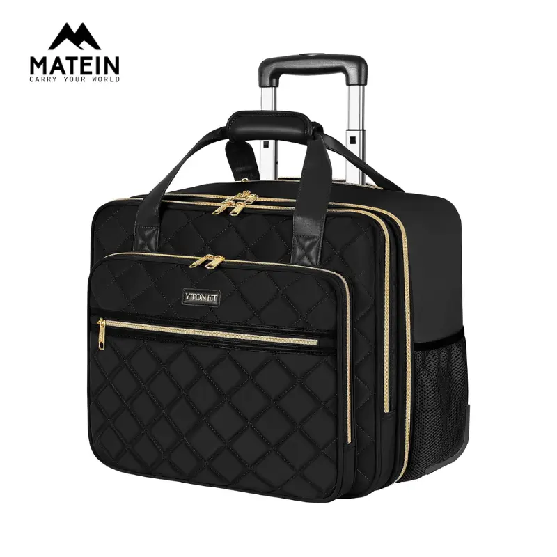 Ytonet Rolling Laptop Bag Women, Water Resistant Rolling Laptop Bag Rolling Briefcase for Women, 17.3 Inch Laptop Bag with Wheels Rolling Computer Bag Laptop Case for Work Travel College Business Wife Mom Teacher Summer Sale