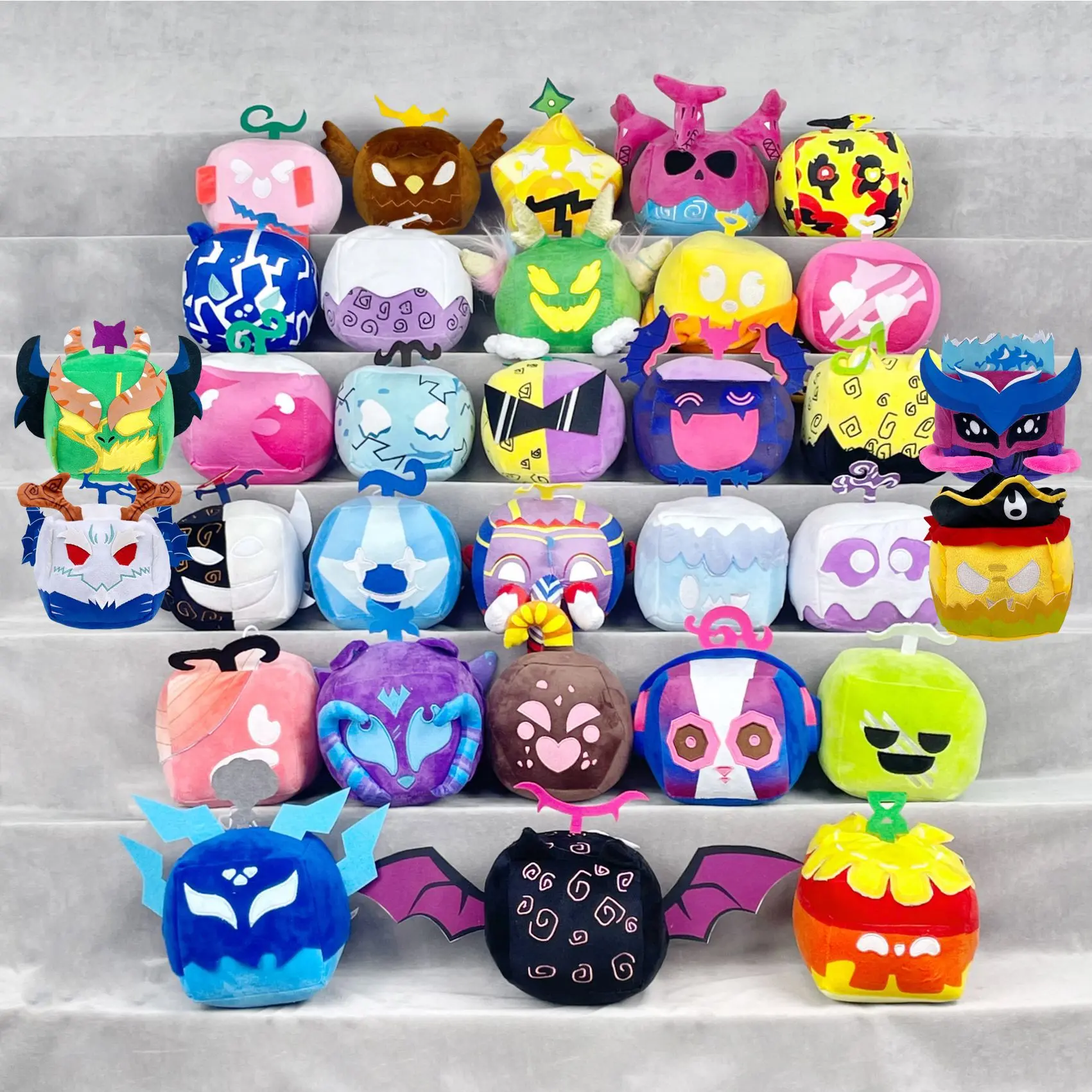 Bloxfruits Devil Fruit Themed Stuffed Toy, Cute Stuffed Animal, Kawaii Option for Anime Fans (Spot Grab Doll Available), Kawaii Stuffed Animals