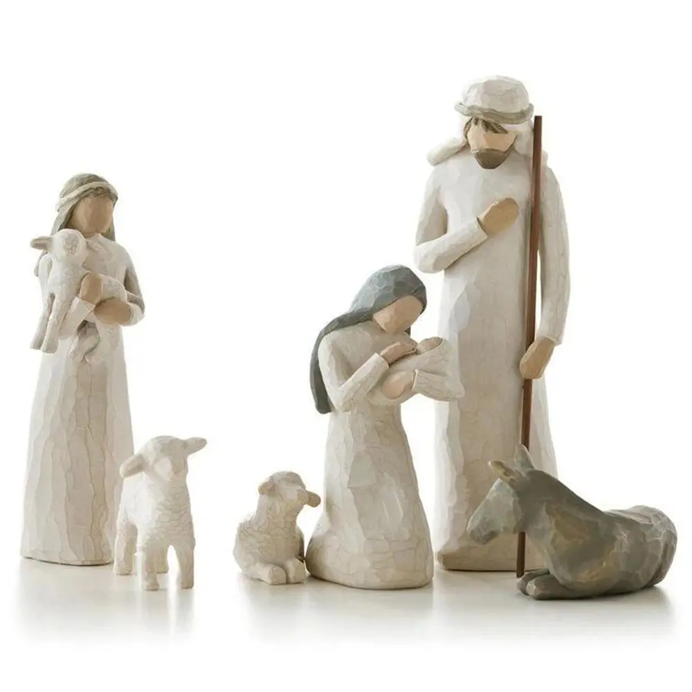 Willow Tree 6-Piece Nativity Figurine Set - Home Decor Ornaments for Shelf, Room Decor, Christmas Gifts and Personal Collections