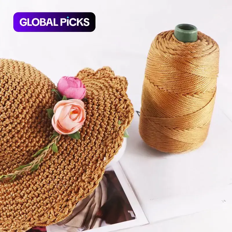 Colorful Ice-Silk Thread, 1-Piece Handmade Crochet Thread, Crocheting Supplies, DIY Crochet Supplies for Summer Hats, Storage Baskets and Cushions #GLOBAL PICKS