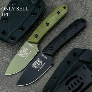 New High-Hardness Fixed-Blade Jungle Knife with Sheath, D2 Blade, Micarta Handle—EDC Multi-Purpose Knife for Hiking, Camping, and Outdoor Survival Knife, Tactical Knives, Outdoor Survival Equipment, Tactical Tool