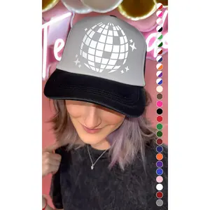 Disco Ball Reflective Trucker Hat
