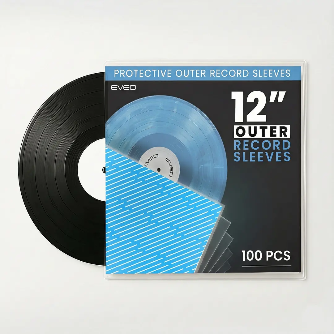12" Durable Transparent Polypropylene Vinyl Record Outer Sleeves - Archival Quality Dust Guard for Collectors (15-100 Packs), Record Protection