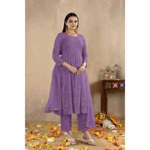 Designer Embroidered Anarkali Suit Set with Dupatta   for Festive & wedding