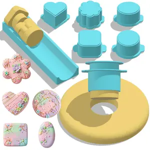 Cake Pop Mold Set with 6.3-Inch Tray, Baking Supplies, 5 Shapes, Food Safe, Durable, Easy to Use, Ideal for Home Parties, Wedding Desserts