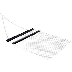 Hdmw ATV Drag Harrow 4'x5', Chain Harrow for Landscape Leveling or Sod Prepping, Durable UTV Tractor Attachment Seed Harrow for Gravel Driveway, Field, Yard, Farm, Garden Black