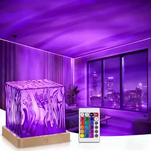 16 Color Northern Lights Projector, Water Projector Light Midnight Aura Lamp, Touch/remote Control, Dimming, Auto Rotate, USB Powered, RGB Table Lamp for Bedroom, Party, Home Décor, Best Christmas Gift for Kids & Lovers