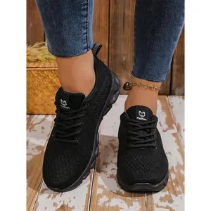 Women's Lightweight Running Shoes, Breathable Knit Walking Sneakers, Slip-Resistant Comfort Sole, Suitable for All Seasons, Athletic Running Shoes