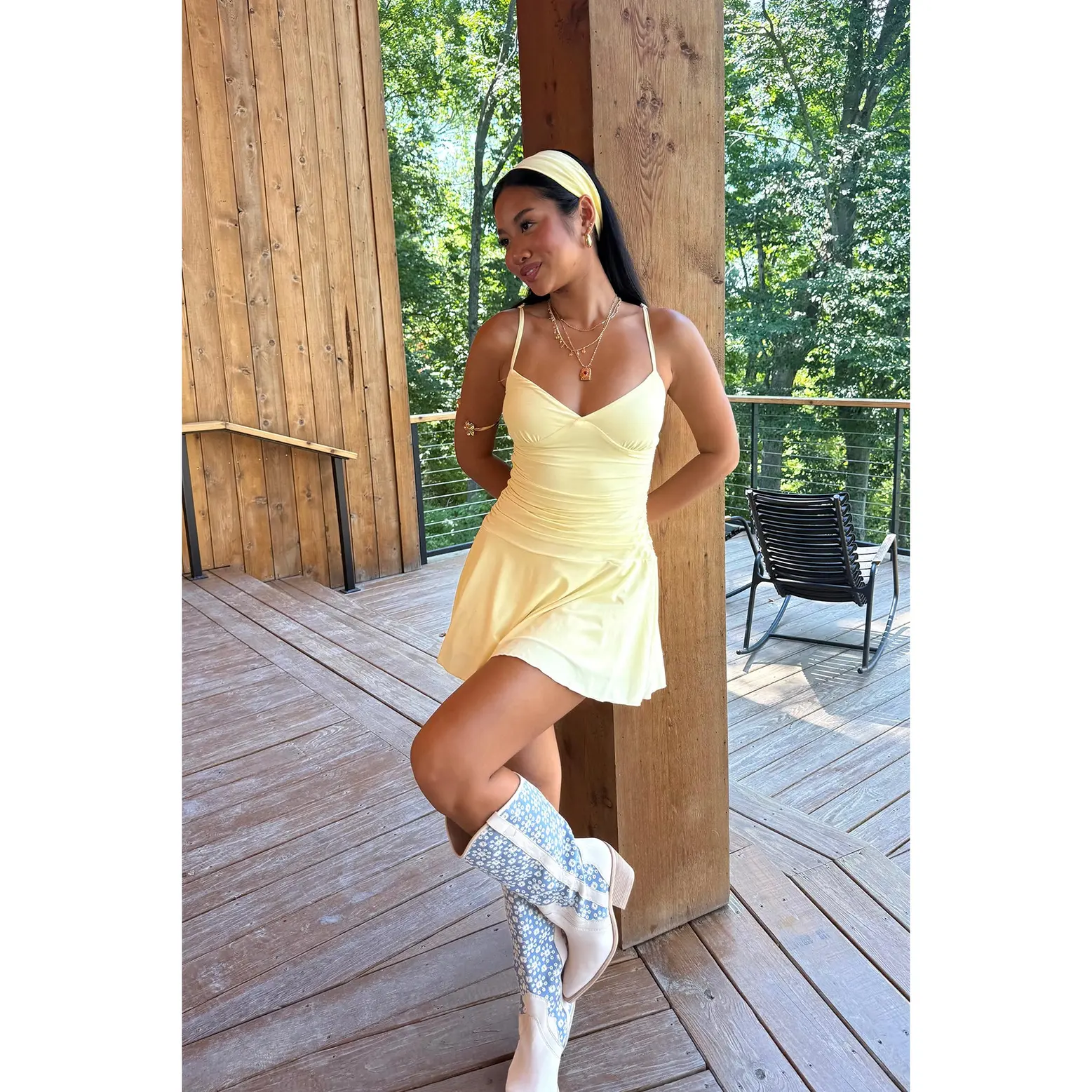 Deborah Ruched Mini Dress