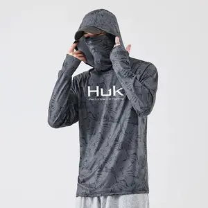 Unisex UV Protection Hooded Fishing Sweatshirt - Outdoor Sportswear, Performance Fabric, Multi-Size Fishing Top