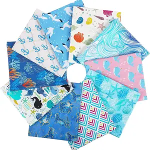 Newbrothread&Craftido 100% Cotton Quilting Fabric Bundles 10pcs Fat Quarters 18"x21" Medium Weight 5.2 oz for Quilting Sewing Patchwork Home Textile Blue Sea, TikTokShopDealsforYouDays, fathersdaygiftideas