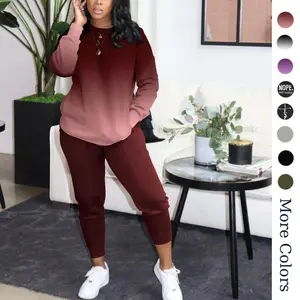 Two Piece Outfits For Women Casual Long Sleeve Sweatsuits Jogger Tracksuits Lounge Sets With Pockets