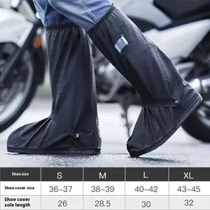 Waterproof Anti-Slip Thickened Wear-Resistant Shoe Covers, Outdoor Sand Protection High-Cut Cycling Snow Rain Boots Cover
