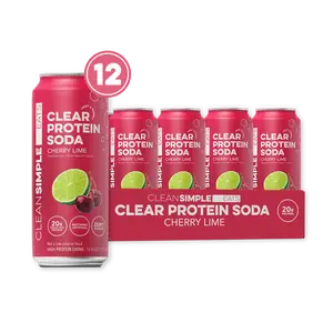 Clear Protein Soda: Cherry Lime (16 Oz. | 12 Pack)