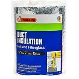 Thermwell Products SP55-6 Foil Fiber Glass Insulation Wrap, 2x12x15 Ft Duct Insulation
