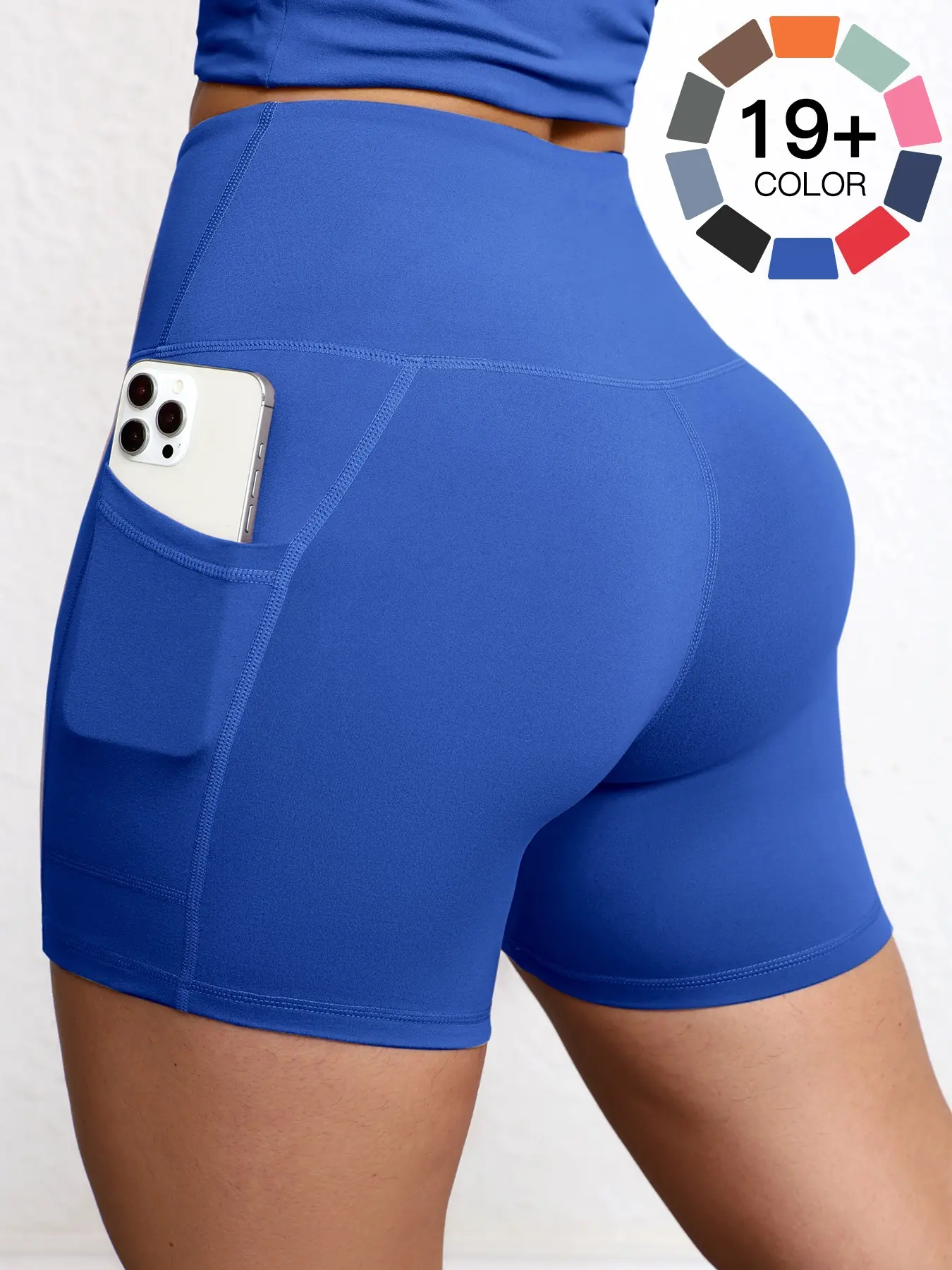 Women's Yoga Shorts, High Waist Stretchy Butt Lifting Athletic Pants, Comfortable Breathable Home Workout Cycling Fitness Clothing