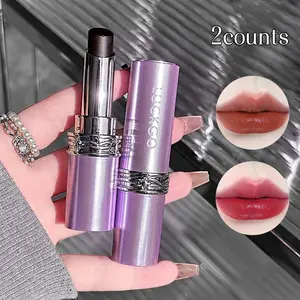 Two-Pack Rose Magic Lipstick Long-Lasting Matte Finish Non-Stick Cup Formula Perfect for Daily Wear Makeup Essential Soft Matte Lipstick