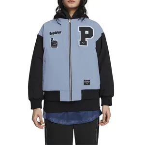 PUMA Womens X Sophia Chang Reversible Bomber Jacket Athletic Outerwear Casual Bomber - Black, Blue