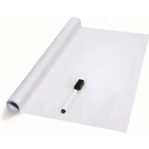 Whiteboard Sticker for Wall, Dry Erase Board Wallpaper, Peel and Stick Contact Paper, Includes 1 Marker, 78.7"x17.7", Ideal for School Office Home, Portable Wipeable Board