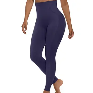 FeelinGirl Essentials High-Waisted Shaping Leggings Pants - Seamless 360° Stretch, Anti-Slip Silicone Waistband, Slimming Tummy Control, Black, Nylon Spandex Blend Springtok