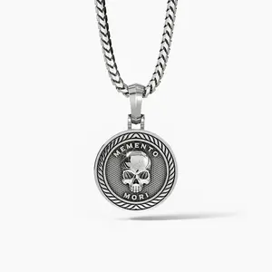 Memento Mori, Silver Skull Pendant