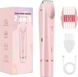 2-in-1 Women's Bikini Trimmer & Shaver Dual-Head Electric Shaver for Smooth Hair Removal Compact Design for Easy Portability User-Friendly for Daily Use Smooth Daily