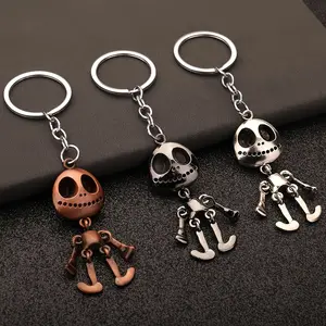 Vintage Skeleton Robot Keychain Pendant, Halloween Theme Bag Accessory, Men's Fashion Durable Metal Key Ring (), Steam Punk Style, Keychain Jewelry